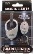 Mighty Bright Roadie Lights - Carabiner and Keychain LED set - 2 Pieces