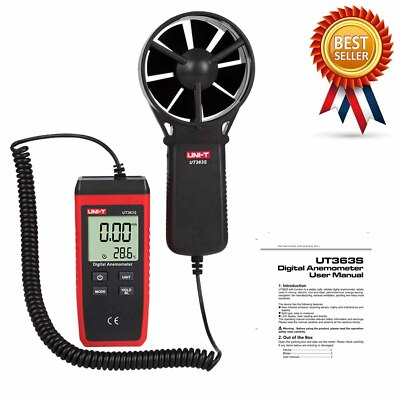 UNI-T UT363S Digital Anemometer Wind Speed Measuring 30m/s LCD  Backlight  Kd