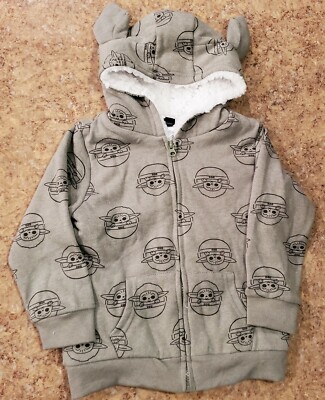 Star Wars The Mandalorian Grogu The Child 2T Zip Up Fleece