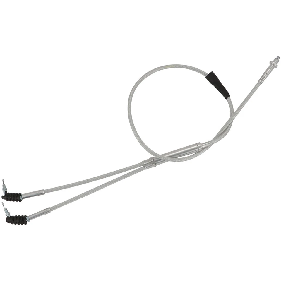 For Yamaha Banshee PWK PJ Carb 28-39mm Cable Braided Dual Thumb Throttle Cable - Image 4 of 4