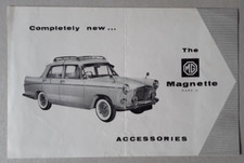Mg Magnette Mark Iii Accessories Brochure Leaflet C.1959