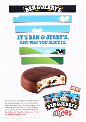 BEN & JERRY ICE CREAM AD #13  MAGAZINE promo AD  2017 IT'S BEN & JERRY'S ANY WAY
