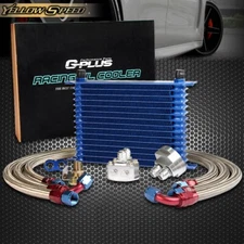 Fit For Universal 15 Row Engine Transmission Oil Cooler+Filter Relocation Kit