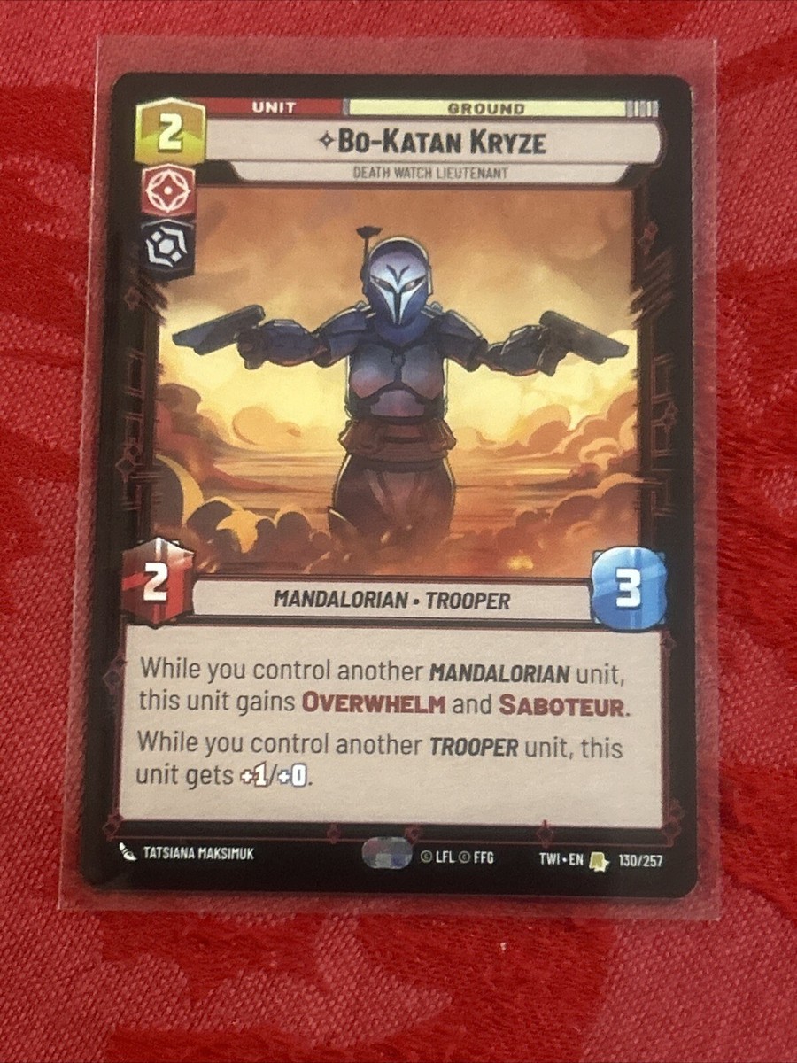 STAR WARS UNLIMITED - BO-KATAN KRYZE - 130/257 TWILIGHT OF