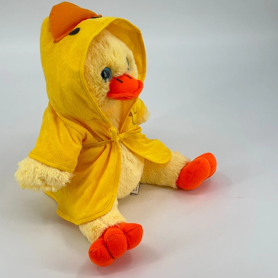 vtg 2001 The Bear Factory Yellow Duck w/ Robe Plush 13" Tall rubber ducky chick - Image 3 of 4