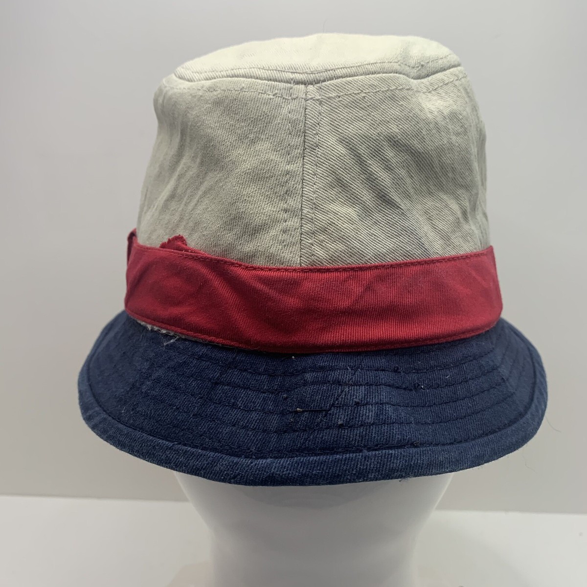 Paul Frank Red Terry Bucket Hat Paul Frank Bucket Hat Navy Blue/beige W/ Red Strip Cold  main image 4