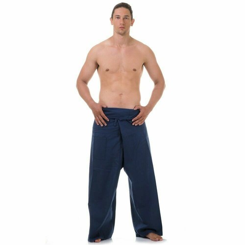 Thai YOGA Fisherman Trousers Workout Baggy Pants Hippie Boho Men & Women Unisex - Picture 5 of 35