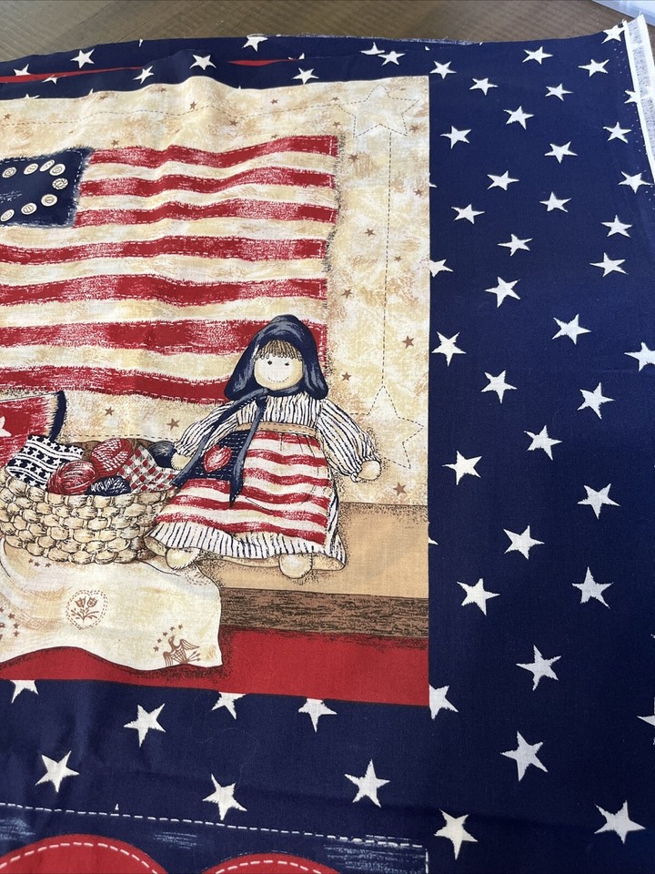 Patriotic American Summer, Cheater Quilt. Blocks, Red White Blue, 2