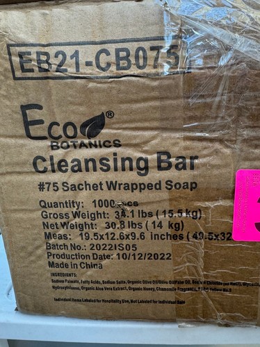 (1000) ECO BOTANICS CHAMOMILE & HONEY CLEANSING BAR, SOAP HOTEL TRAVEL - CRACKED - Picture 2 of 8
