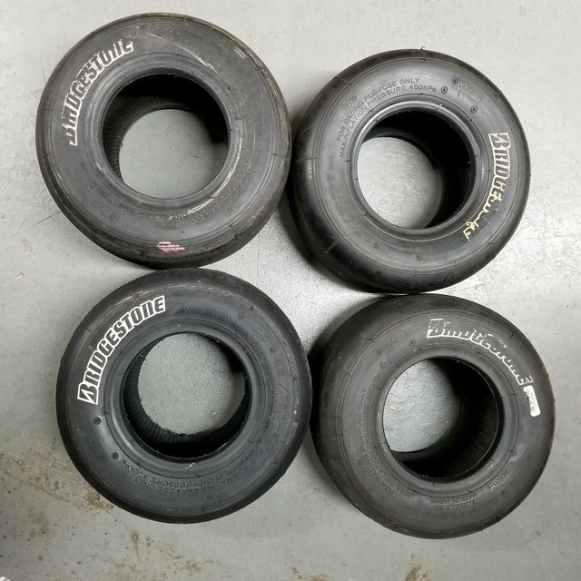 Go Kart Tires, Set of 4, Used Go Kart Tires, Bridgestone Go Kart Tires