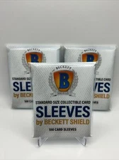 Beckett Shield Soft Penny Card Sleeves 3 Packs of 100 Sleeves for Standard Cards