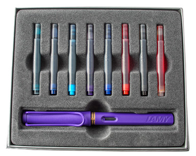 LAMY Safari Candy Violet Fountain Pen Gift Set