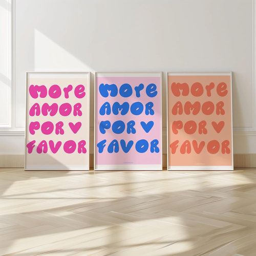More Amor Por Bomboniera, 3 Poster Estetici Colorati alla Moda, Set (12X16 Senza Cornice - Foto 11 di 11