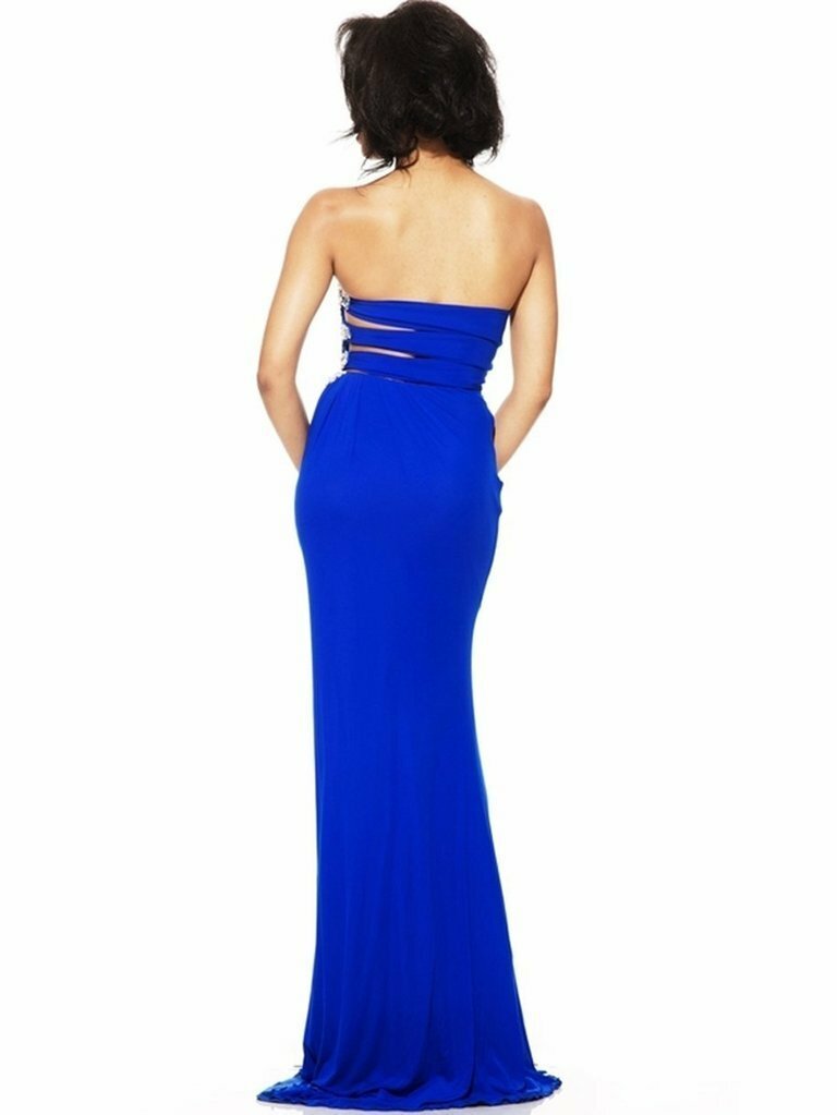 Johnathan Kayne 6063 Stunning Royal Blue Pageant Gala Gown Dress sz 12 |  eBay