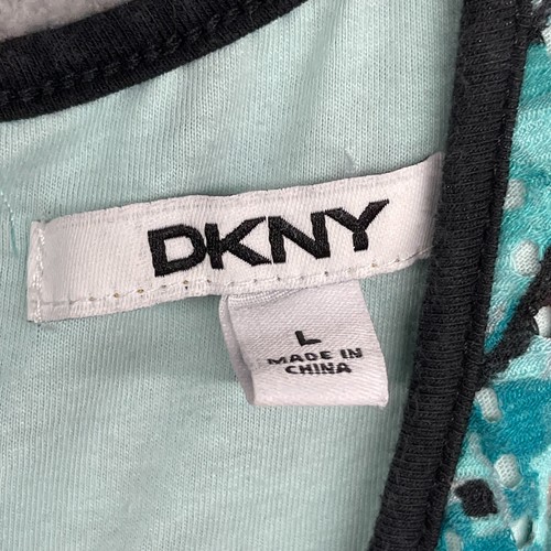 DKNY Girls Dress Fit Flare Green Floral Sleeveless Scoop Neck Back Zip Size L - Picture 4 of 10