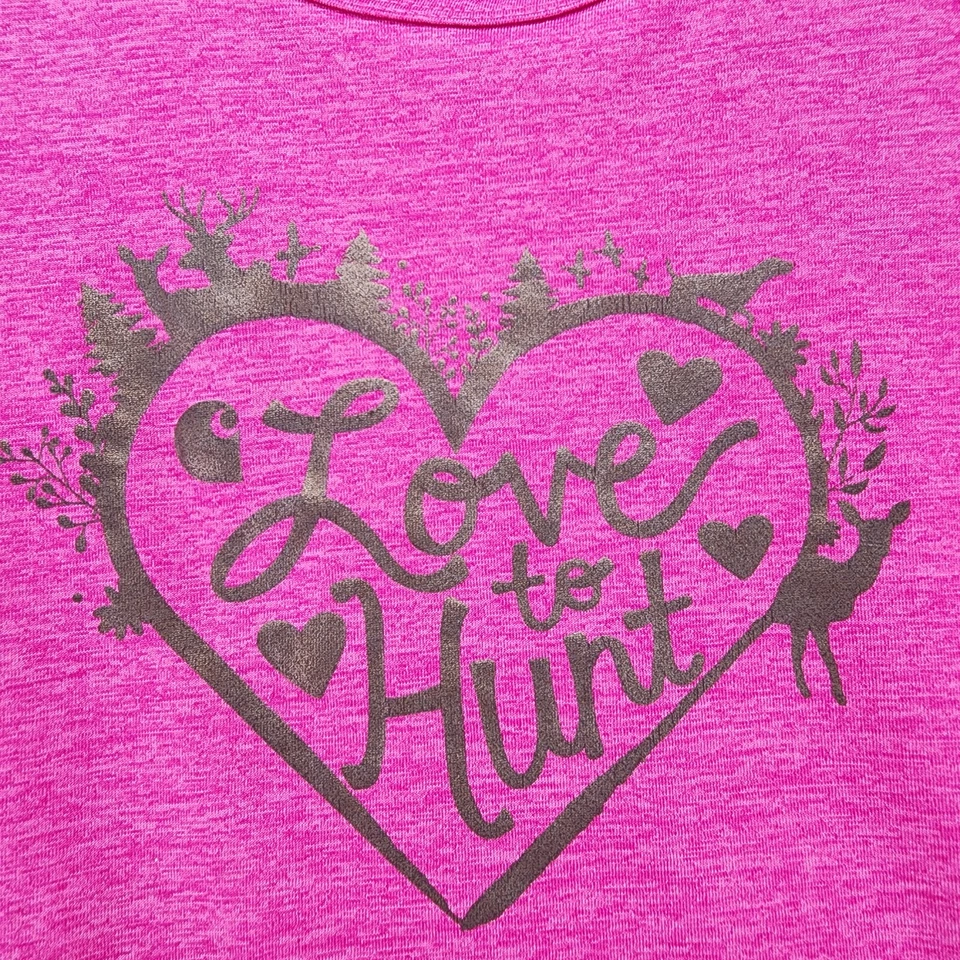 Carhartt Tank Top Girls Medium 10 Force Pink Love To Hunt - Image 4 of 4