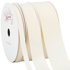 Ivory Grosgrain Ribbon - 1/4" x 10Yds 5/8" x 10Yds 1" x 10Yds 30 Yards Total ...