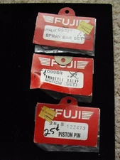 Lot of 3 RC Airplane Car Part Packs Fuji Piston Pin Throttle Valve Spray Bar NIP