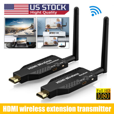 Wireless HDMI Extender Video Transmitter Receiver Screen Mirroring PC To TV/100m