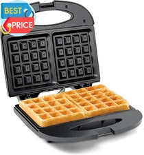 EWM-2207# Electric Non-Stick Belgian Waffle Maker Iron Breakfast Sandwiches