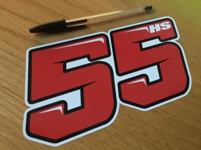Hafizh Syahrin Number 55 Race Number - (Large) | eBay