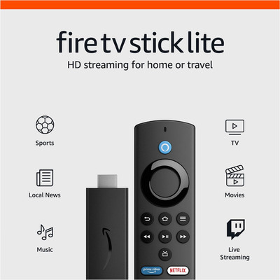 Fire TV Stick Lite, Free and Live TV, Alexa Voice Remote Lite, Smart Home Contro