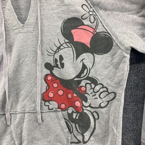 Disney Parks Hoodie Womens XXL 2XL Gray Disneyland Minnie Mouse Pullover Hooded - Picture 5 of 16