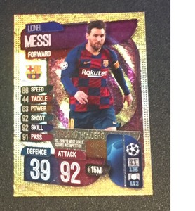 Lionel Messi Record Holder RH4 Barcelona 2020 Match Attax Extra Soccer Card