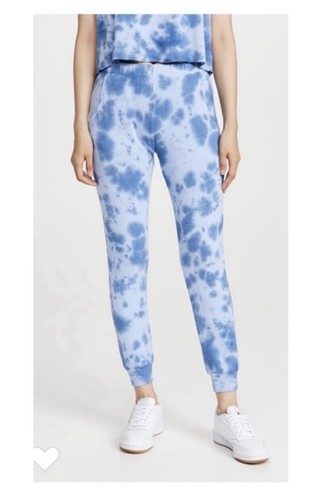 Monrow Blue Tie Dye Sweatpants. NWT 