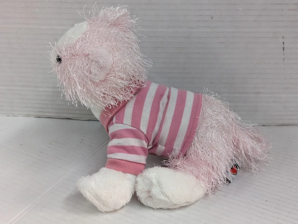 Ganz Webkinz Pink and White Cat HM189 All Tags no Code BV  Stripe Sweater - Image 2 of 4