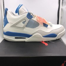 Air Jordan Retro 4 DS Size 11 Military Blue White Grey