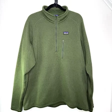 Patagonia Better Sweater Men’s XXL 1/4 Zip Fleece Pullover Green Jacket Warm