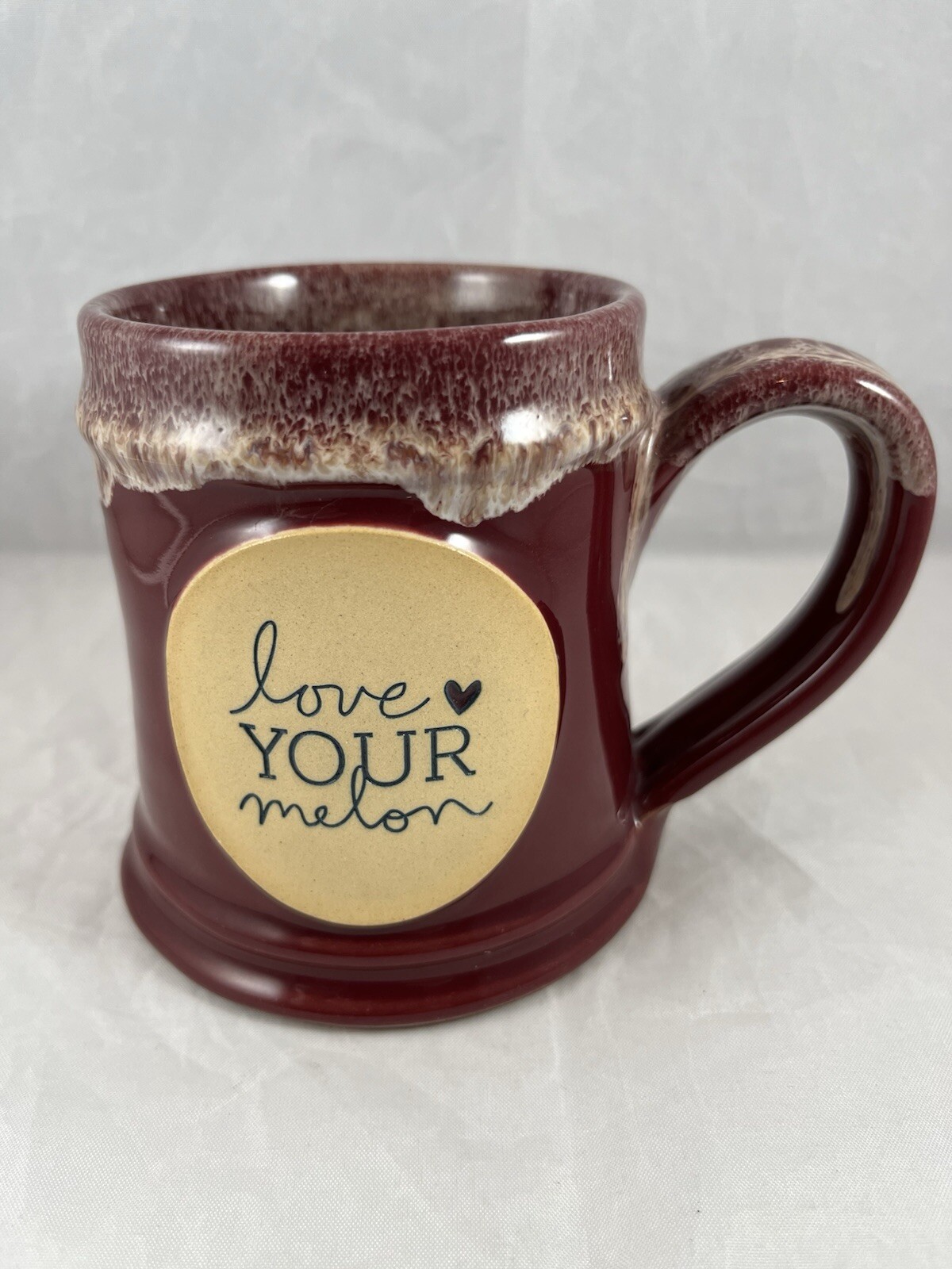 Love YOUR Melon Deneen Stoneware Pottery Coffee Tea Cup Mug
