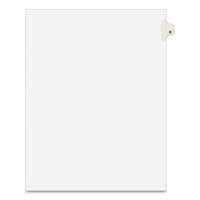Avery Avery-Style Legal Exhibit Side Tab Dividers, 1-Tab, Title B, Ltr, White, 2