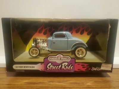 AMERICANMUSCLE '34 Ford NEWSTALGIA 1：18 Ertl American Muscle Street Rods '34 Ford Newstalgia 1:18 Scale