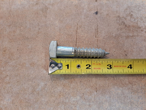 LOT OF 11 NEW 1/2" X 2-1/2" SQUARE HEAD ZINC PLATED LAG BOLTS - Picture 6 of 7