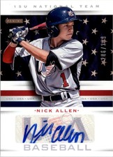 2013 USA Baseball 15U National Team Signatures #1 Nick Allen Auto /299 - BB