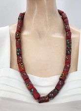 Collier Ancien Perles de Traite Murano Millefiori