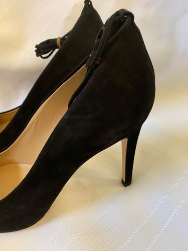 J Crew Falsetto Damen-Pumps aus Veloursleder mit Knöchelriemen schwarz $ 48 OBO! {ch} - Bild 7 von 13