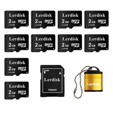 Factory Wholesale Micro SD Card 2GB Pack of 10 in Bulk MicroSD with SD Adapte...