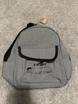 Blue Origin Backpack Gray Logo Laptop Travel School Lightweight Bag NEW 12 Inch