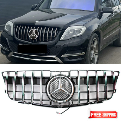 Grille Grill W/LED Star For 2009-2012 Mercedes Benz X204 GLK-Class GLK350 GLK300