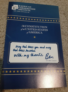 Booklet The Constitution of the USA - American Cornerstone Institute - 2025