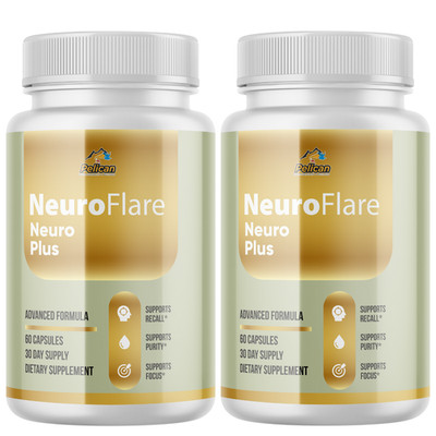 Neuro Flare- Brain Support- 2 Bottlles- 120 Capsules