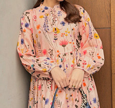 Women’s Pink Multicolor Floral Maxi Dress