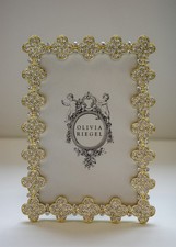 Olivia Riegel Crystal "Gold Pave Clover" 4x6 Photo Frame