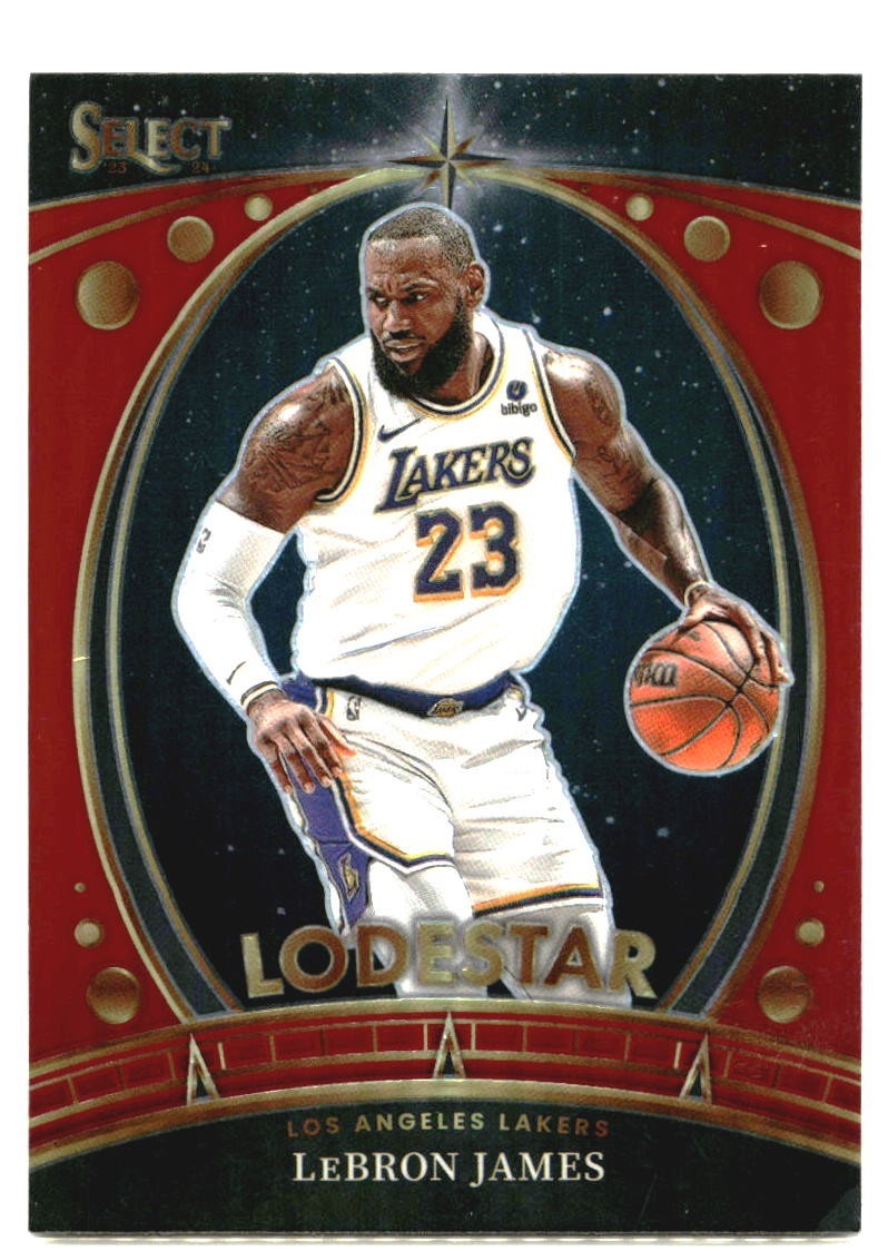 LeBron James 2023-24 Panini Select Lodestar #4 Red Prizm Los Angeles Lakers