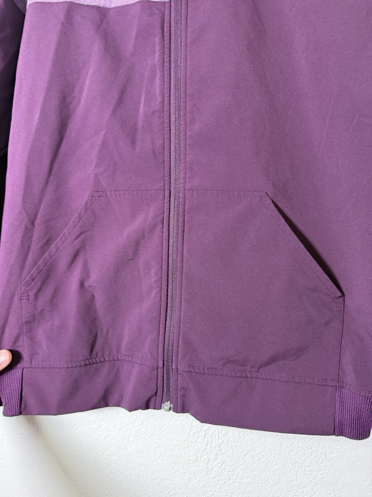 Adidas Jacket Mens Medium Purple Golf Full Zip Casual SAMPLE RARE image 5