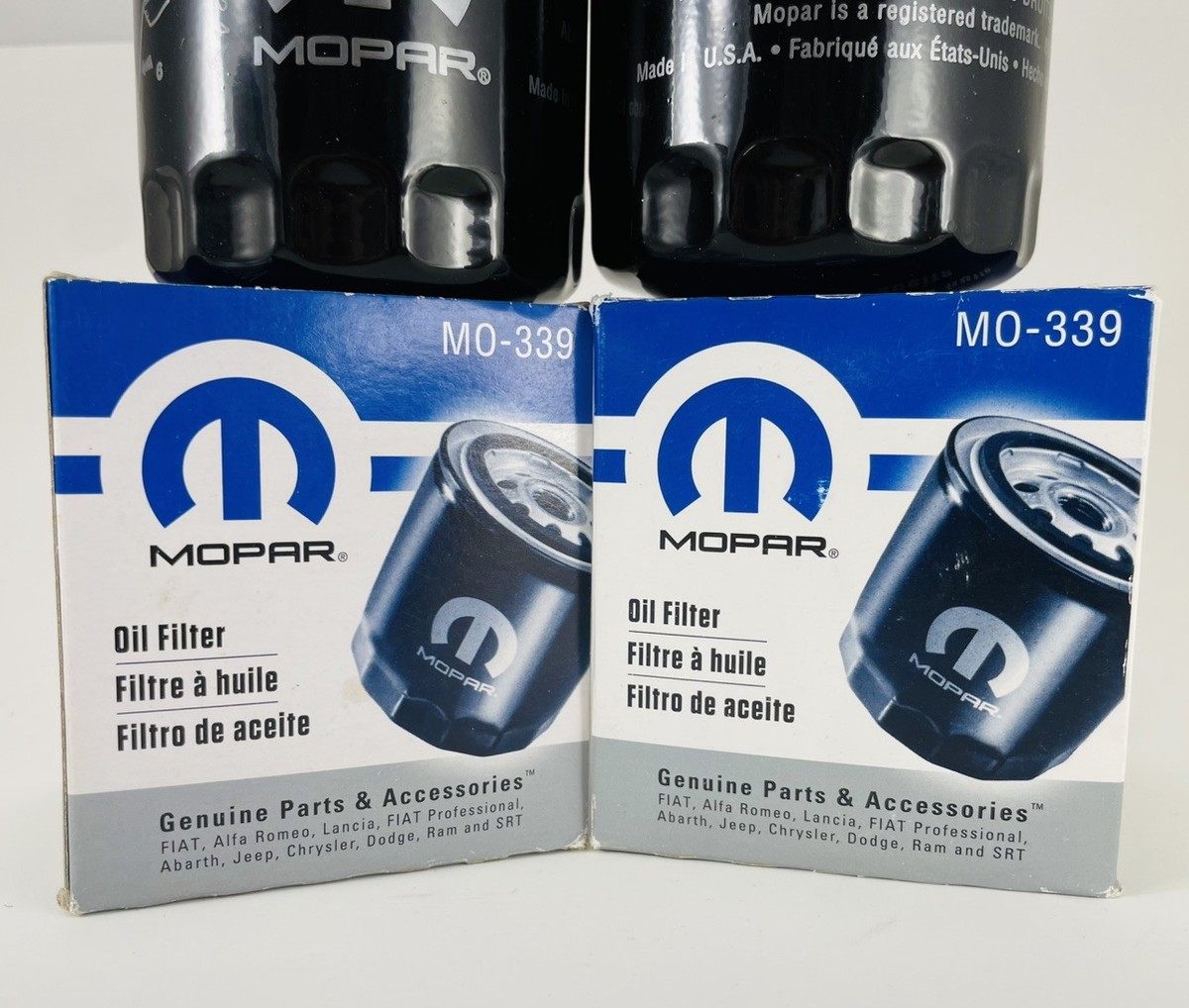 2-Pack Genuine MOPAR Engine Oil Filters MO-339 Jeep Chrysler Dodge