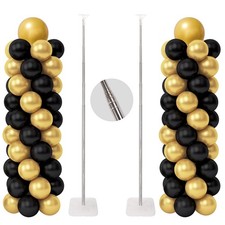 Balloon Column Stand Kit, Set of 2, 6.6ft Height Adjustable Column Kit, Metal...